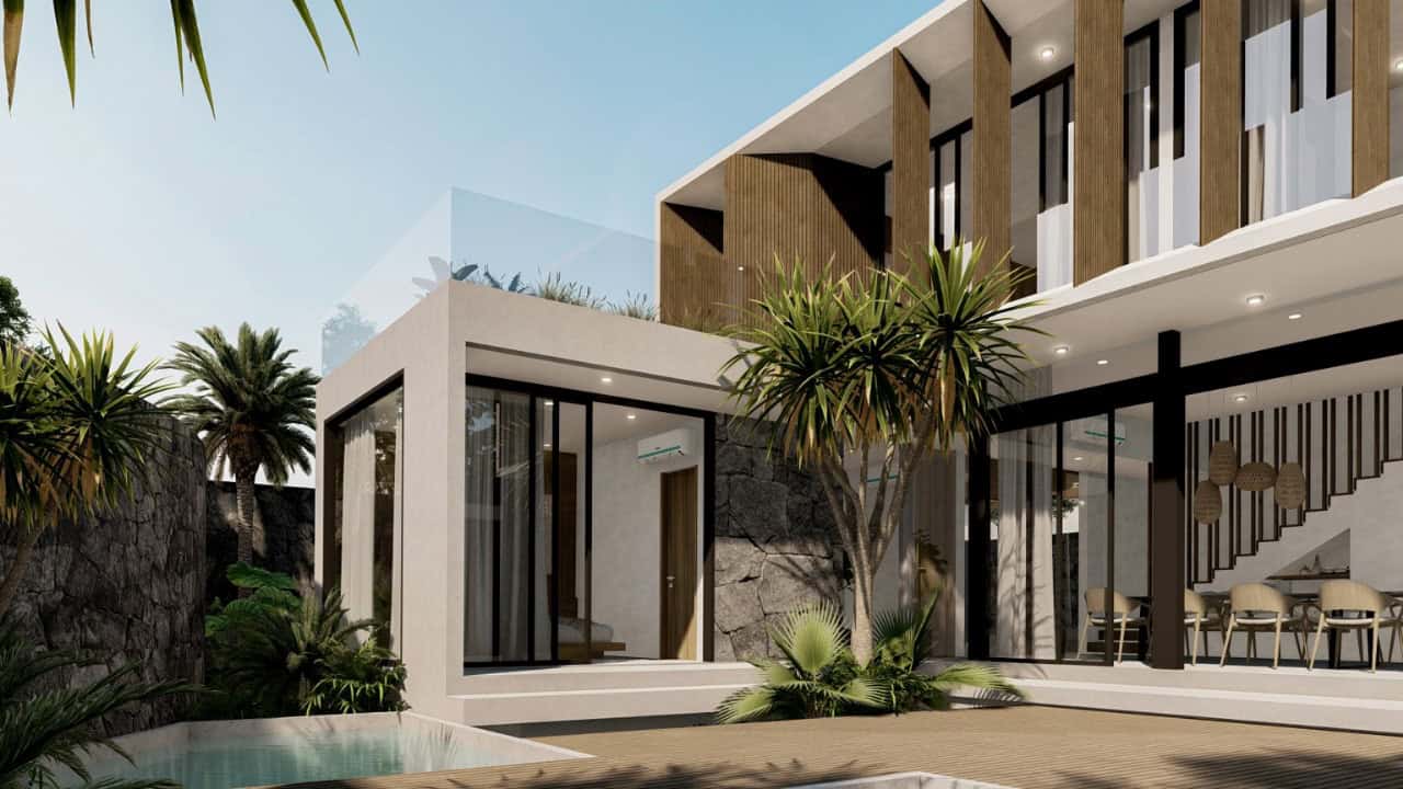 MODERN 3+1 BEDROOM VILLA WITH SUNSET VIEW FOR SALE LEASEHOLD IN UMALAS BE-901 